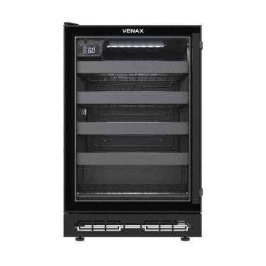 Imagem de Adega de Vinhos de Embutir Venax 24 Garrafas Preto Porta Invertida, 11
