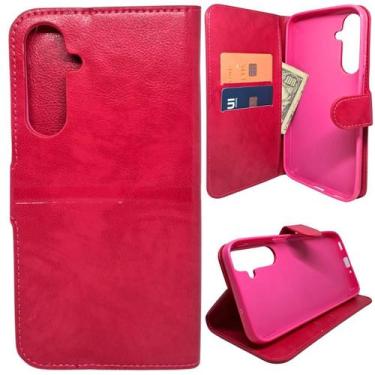 Imagem de Capa Carteira para Samsung M35 5G (Tela de 6.6) Capinha Case Cor:Rosa 
