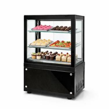 Imagem de MVR - Mini Vitrine Refrigerada para bolos e doces Preta - 220V - Omega