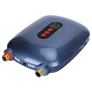 Imagem de Aquecedor de água, aquecedor de água sem tanque 220V 6500W ecológico ABS + latão para cozinha doméstica(azul)