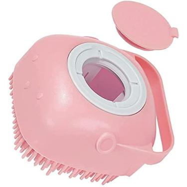 Imagem de Escova para cães, escova de cuidados para gatos, escova de cuidados para cães, escova de massagem de silicone ultramacio, escova de massagem, escova para animais de estimação, escovas para cães para gatos e filhotes, coelhos, curtos ou longos (rosa)