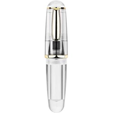 Imagem de Caneta-tinteiro Majohn Q1 Bent Nib Fude, caneta de bolso transparente Little Fat Man com grande capacidade