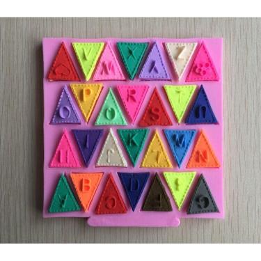 Imagem de Molde De Silicone Alfabeto De Bandeiras