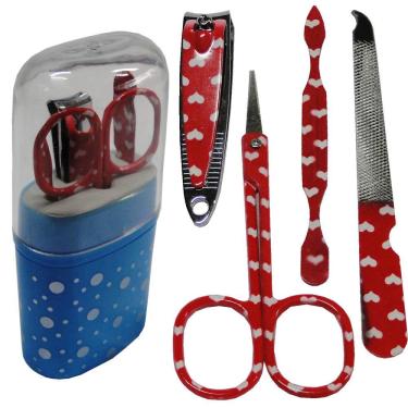 Imagem de Kit para Manicure e Pedicure 5 Peças Decorado CBR1009