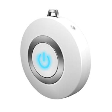 Imagem de Purificador de ar Wearable Colar Mini Portátil USB Purificador de ar negativo Purificador de ar de baixo ruído, Branco