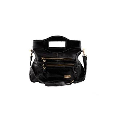 Imagem de Bolsa Transversal Tiracolo Social em Couro Legitimo (Preto)