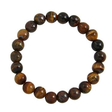 Imagem de Falari 8mm Natural Stone Stretch Bracelet Tiger-Eye B0511-TE