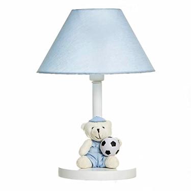 Imagem de Potinho de Mel Abajur Madeira Urso Com Bola Azul