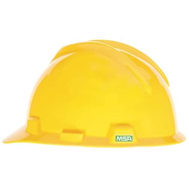 Imagem de MSA 475358 V-Gard Slotted Hard Hat, Cap Style, with 4-point Fas-Trac III Suspension, Standard, White