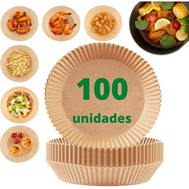 Imagem de Kit com 100 unidades de papel descartável antiaderente para Air Fryer