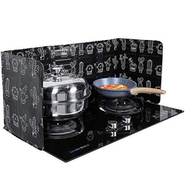 Imagem de 2 peças antirespingos protetor de proteção contra respingos de óleo placa de tela alumínio bloco de óleo barreira de óleo para uso em restaurante de cozinha