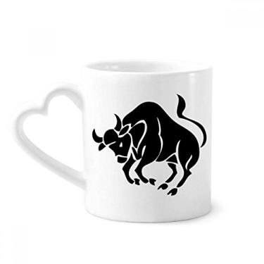 Imagem de Caneca Constelação Touro Signo do Zodíaco Caneca Café Cerâmica Copo de Coração de Vidro