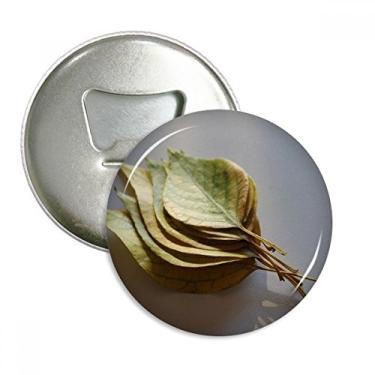 Imagem de Simpol Folha Planta Imagem Natureza Abridor de Garrafas Imã de Geladeira Emblema Multifuncional