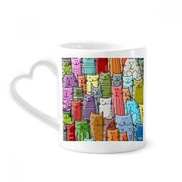 Imagem de Caneca para amantes de animais de estimação com desenho sorridente gato fofo proteger animal caneca café cerâmica copo de coração de vidro