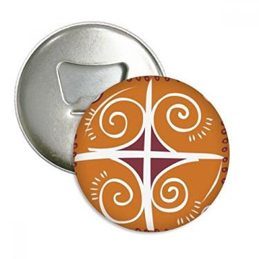 Imagem de Emblema multifuncional com totems do México marrom com símbolo de ímã de geladeira