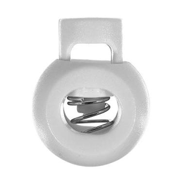 Imagem de West Coast Paracord Trava de cordão de bola redonda única de plástico - cordão paracord alternador (branco, pacote com 5)