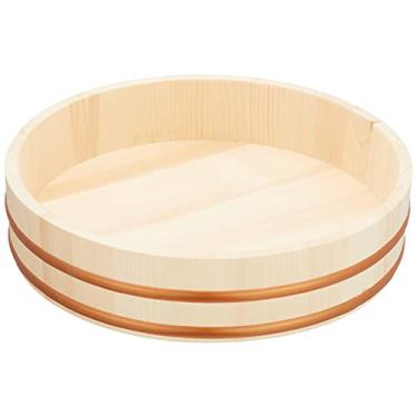 Imagem de JapanBargain, Hangiri Sushi tigela de mistura de arroz banheira sushi Oke alianças de cobre (33 cm)