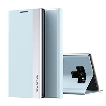 Imagem de Capa de celular compatível com Samsung Galaxy Note 9 capa flip de couro com revestimento magnético translúcido + capa protetora de corpo inteiro para PC compatível com bolsa Samsung Galaxy Note 9