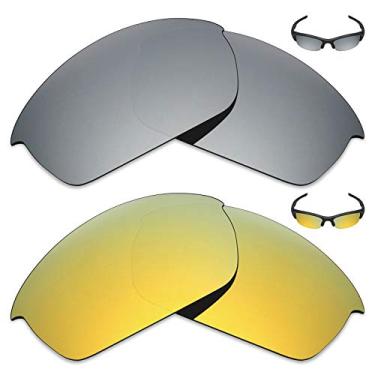 Imagem de Mryok 2 pares de lentes polarizadas de substituição para óculos de sol Oakley Flak Jacket – Opções