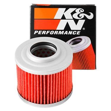 Imagem de K&N Filtro de óleo de motocicleta: alto desempenho, premium, projetado para ser usado com óleos sintéticos ou convencionais: serve para veículos selecionados BMW, Aprilia, Jawa, KN-151