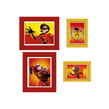 Imagem de Quadrinho Retangular Decorativo R316 Incriveis - Pacote Com 04 Un Regina Colorido