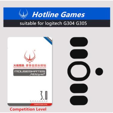 Imagem de 1 pacote hotline jogos competição nível mouse patins pés do mouse para logitech g304/g305 ftpe mouse