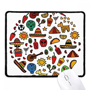 Imagem de Mousepad com ilustração de futebol de guitarra e pimenta com borda costurada para jogos