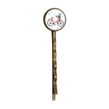 Imagem de Aquarela Bicycle Lavender Flower Retro Metal Hair Bobby Pin Headwear