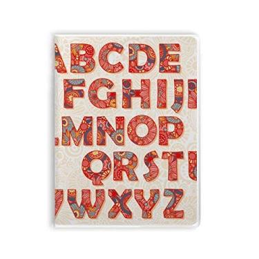 Imagem de Caderno de folhas de flores com estampa A-Z e capa de goma