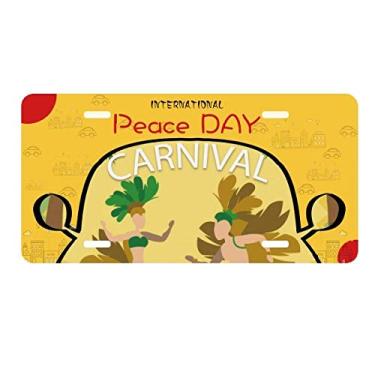 Imagem de DIYthinker Placa de carro Hula Brasil, slogan do carnaval, etiqueta para decoração de carro, dia da paz