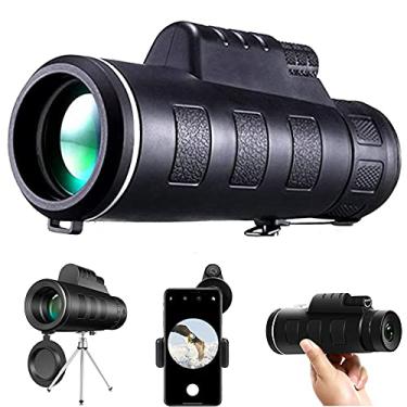 Imagem de Telescópio monocular 10x42 HD, com prisma óptico total e telescópio à prova d'água BAK-4 Prism, com suporte para smartphone e tripé, para caminhadas e observação de pássaros