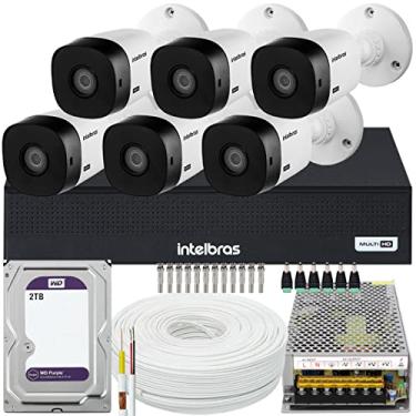 Imagem de Kit 6 câmeras Intelbras Full HD 1080p 10A DVR 1008 2T Purple