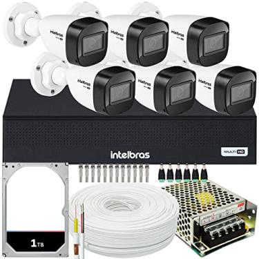 Imagem de Kit Intelbras 6 câmeras VHD 1130 30m DVR de 8 canais HD 1TB