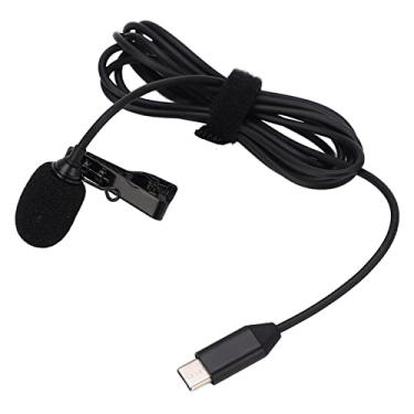 Imagem de Microfone de Lapela Com Fio de Lapela, Microfone Omnidirecional Tpye C Clip On Mic para Insta360 ONE X2 X3 para Gravação No Podcasting Gaming Entrevista