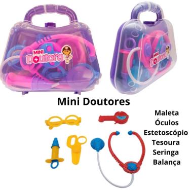 Imagem de Mini Maleta Doutor Doutora Brincando de Medico Medica Brinquedo Infantil Mini Profissão