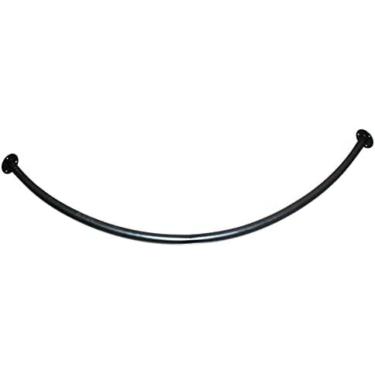 Imagem de Haste De Cortina De Provador, Haste De Cortina De Canto, Prateleira De Cortina De Vestiário Para Loja De Roupas, Haste De Cortina Para Banheiro, Loja De Roupas, Espaço Privado,Preto,80 Cm,Hilariou