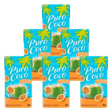 Imagem de Água de Coco Puro Coco Maracujá 180ml 6 Unidades