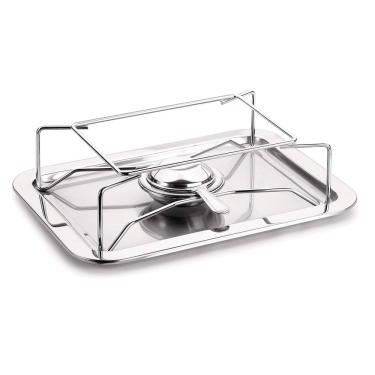 Imagem de Rechaud Retangular Para Restaurante Aço Inox 35x25cm - Forma