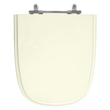 Imagem de Assento Sanitário Ibiza Biscuit (Bege Claro) Tampa para Vaso Incepa de Madeira Laqueada 