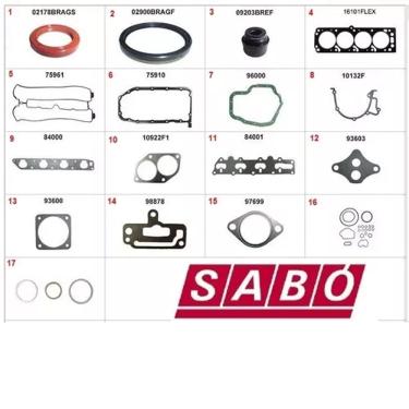 Imagem de Jogo Junta Motor Vectra Astra Zafira 2.0 16V 80278 Sabo