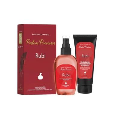 Imagem de Kit Pedras Preciosas Rubi Água de Cheiro Body Splash + Hidratante
