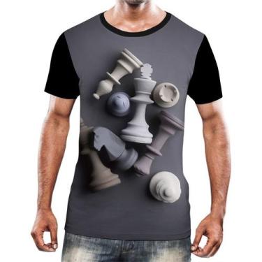 Imagem de Camisa Camiseta Jogo Tabuleiro Xadrez Rei Torre Rainha Hd 13 - Enjoy S