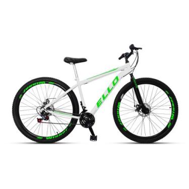 Imagem de Bicicleta Aro 29 Shimano Freio À Disco 21 M Velox Branca/Verde - Ello