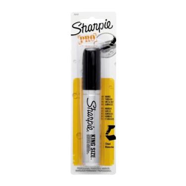 Imagem de SHARPIE Marcador Permanente Sharpie Ponta De Cinzel Barril De Alumínio Durável Cardado Preto