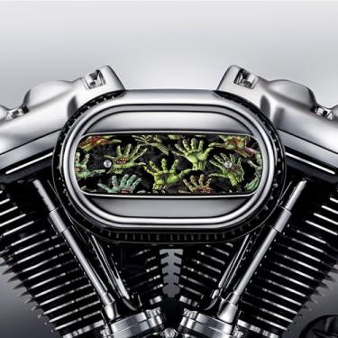 Imagem de Kustom Cycle Parts Inserção da capa do purificador de ar Zombie Hands substitui a inserção de ar Harley Davidson M8/114 de estoque.