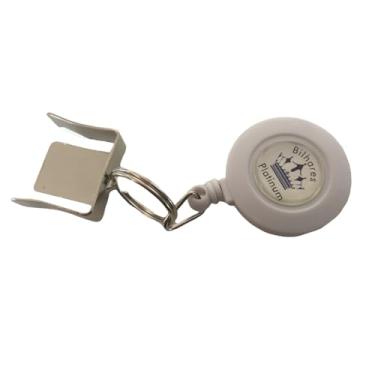 Imagem de Porta Giz Platinum Modelo Retrátil com Cordinha para Sinuca/Bilhar Ioiô Branco