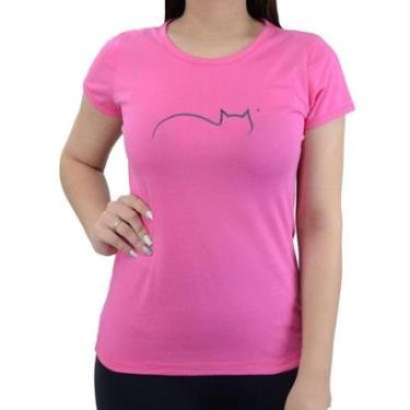 Imagem de Camiseta Feminina Gatos e Atos Cotton Comfort Rosa - 9502-Feminino