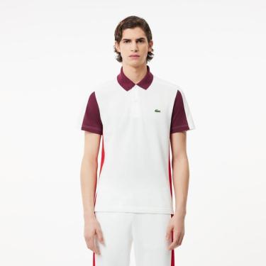 Imagem de Camisa Polo Lacoste em Piqué de Algodão com Colorblock Masculina-Masculino
