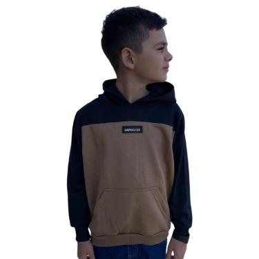 Imagem de Blusa de Moletom Infantil Canguru com Capuz Gangster Inverno-Feminino