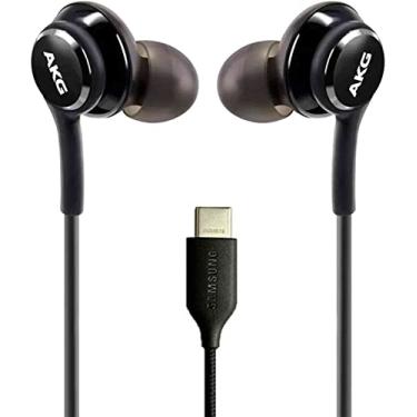 Imagem de UrbanX Fones de ouvido estéreo OEM 2021 tipo C para Cat S22 S23 cabo trançado flip - com microfone - preto - conector USB-C (versão dos EUA)